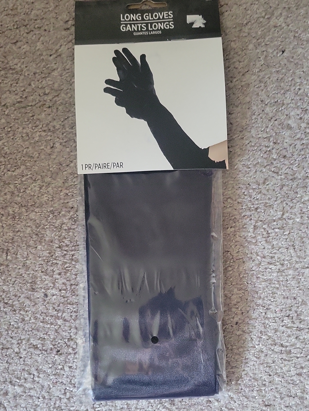 Brand New Long Gloves - Black Satin Long Gloves